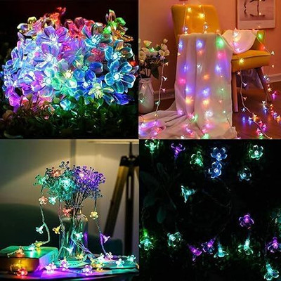 SARVAVIKRI 14 LEDs 4 m Multicolor Steady Flower Rice Lights(Pack of 1)