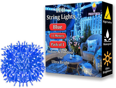 FIZZYTECH 40 LEDs 11 m Blue Color Changing String Rice Lights(Pack of 1)