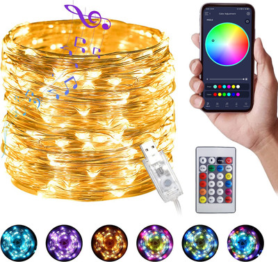 Meneon 100 LEDs 10.01 m Multicolor Flickering String Rice Lights(Pack of 1)
