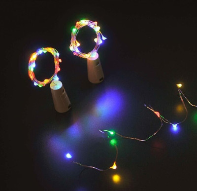 Opb 20 LEDs 2 m Multicolor Steady String Rice Lights(Pack of 2)
