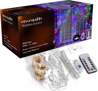 MIRADH 300 LEDs 3 m Multicolor Flickering String Rice Lights(Pack of 1)