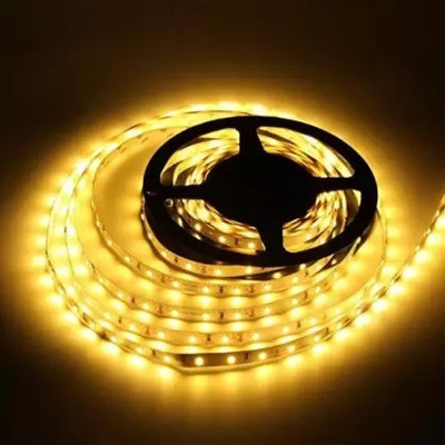 StrawHat 210 LEDs 4 m Yellow Steady Strip Rice Lights(Pack of 1)