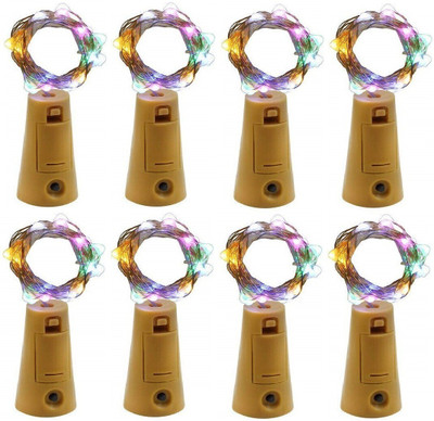 xenith 20 LEDs 2.03 m Multicolor Steady String Rice Lights(Pack of 8)