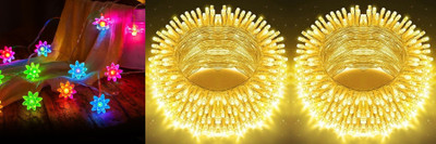 PKG 40 LEDs 11 m Multicolor Steady String Rice Lights(Pack of 3)