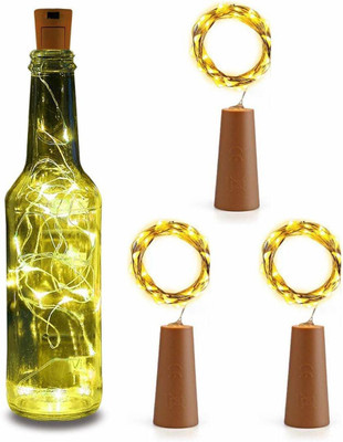 DOJI 20 LEDs 2 m Yellow Steady String Rice Lights(Pack of 3)