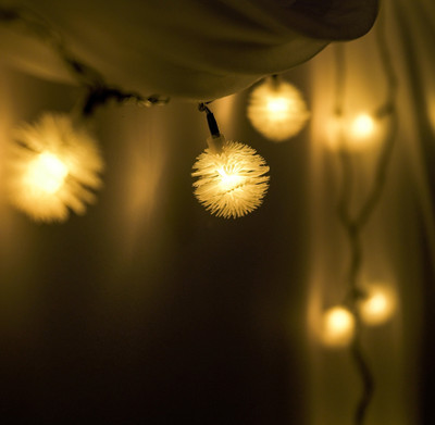 Home Delight 14 LEDs 4 m Yellow Steady Snow Flake Rice Lights(Pack of 1)