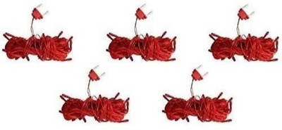 Shankypal 26 LEDs 9.78 m Red Steady String Rice Lights(Pack of 5)
