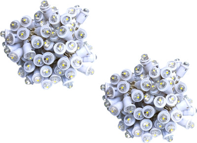 Barito 35 LEDs 10 m White Steady Bulb Rice Lights(Pack of 2)