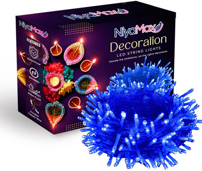 Aayansh Collection 72 LEDs 20 m Blue Flickering, Steady Bulb Rice Lights(Pack of 1)
