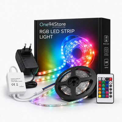 One94Store 300 LEDs 5 m Multicolor Flickering, Color Changing, Steady Strip Rice Lights(Pack of 1)
