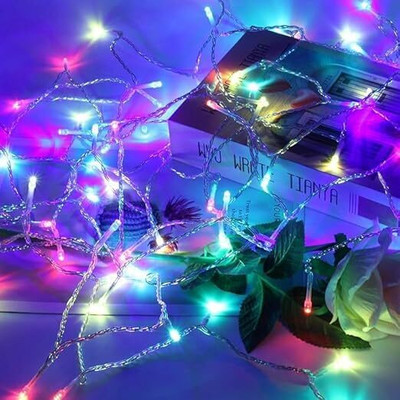 KINIS 250 LEDs 50 m Multicolor Steady String Rice Lights(Pack of 1)