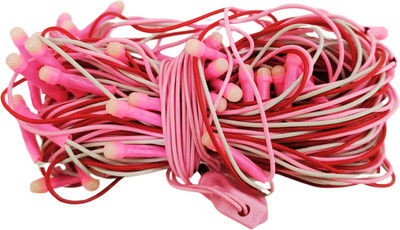 WBD 40 LEDs 9.5 m Pink Steady Bulb Rice Lights(Pack of 1)