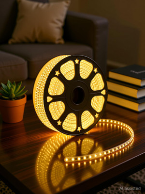 MPROW 600 LEDs 3 m Yellow Steady String Rice Lights(Pack of 1)