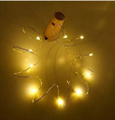 Golden Heart 20 LEDs 1.98 m Gold Steady String Rice Lights(Pack of 1)