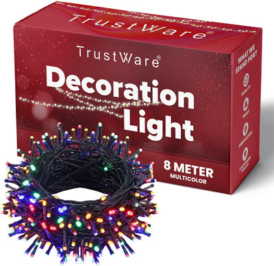 Trust Ware 27 LEDs 8 m Multicolor Flickering String Rice Lights(Pack of 1)