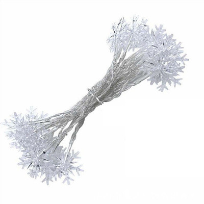 WunderVoX 14 LEDs 3.35 m Transparent Steady Snow Flake Rice Lights(Pack of 1)