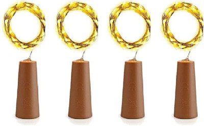 ikshana 20 LEDs 2 m Yellow Steady String Rice Lights(Pack of 4)