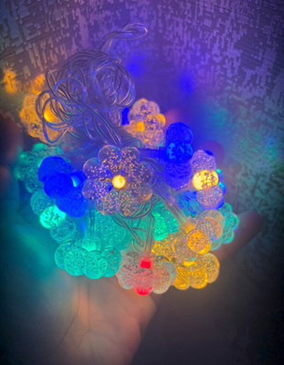 demo 138 LEDs 6 m Multicolor Color Changing, Flickering, Steady Flower Rice Lights(Pack of 1)