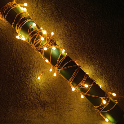Neil-Kart 40 LEDs 10 m Yellow Steady String Rice Lights(Pack of 1)