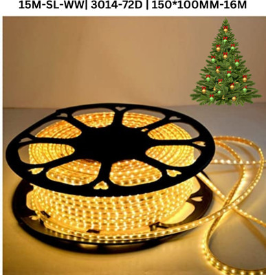 Kingdom 1200 LEDs 15 m Yellow, White Steady Strip Rice Lights(Pack of 1)