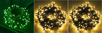 PKG 40 LEDs 11 m Multicolor Steady String Rice Lights(Pack of 3)