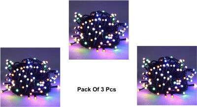 Jee Dee 40 LEDs 15 m Multicolor Steady Ball Rice Lights(Pack of 3)