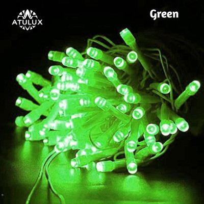ATULUX 40 LEDs 9.5 m Green Steady String Rice Lights(Pack of 1)