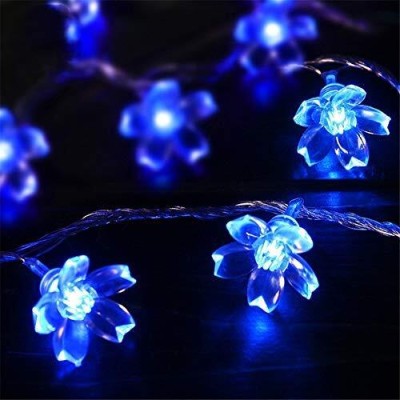 valora 40 LEDs 12 m Blue Steady Flower Rice Lights(Pack of 1)