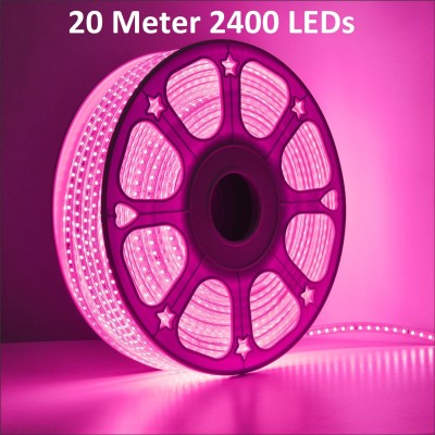 Trendx 2400 LEDs 20 m Pink Steady Strip Rice Lights(Pack of 1)