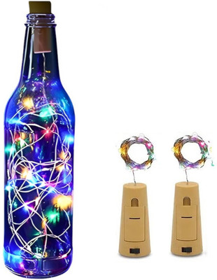 Blisstrix 20 LEDs 2 m Multicolor Color Changing, Flickering, Steady String Rice Lights(Pack of 2)