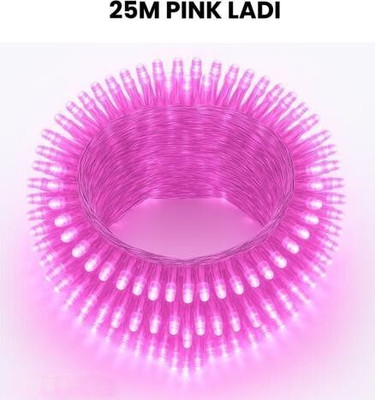 spark world 74 LEDs 21 m Pink Steady Bulb Rice Lights(Pack of 1)