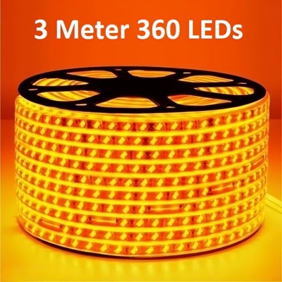 Trendx 360 LEDs 3 m Gold Steady Strip Rice Lights(Pack of 1)