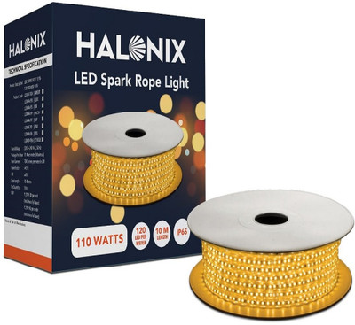 HALONIX 1200 LEDs 10 m Gold Flickering Strip Rice Lights(Pack of 1)