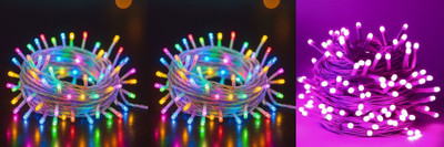 PKG 40 LEDs 11 m Multicolor Steady String Rice Lights(Pack of 3)
