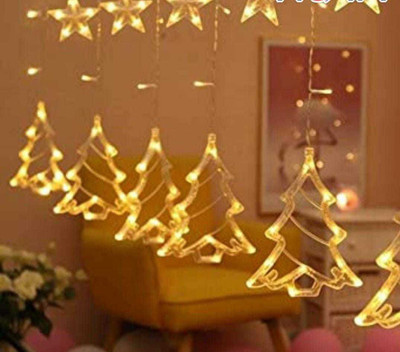 OSHD 138 LEDs 2.5 m Gold Steady Christmas Tree Rice Lights(Pack of 1)