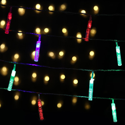 Home Delight 16 LEDs 3.81 m Multicolor Flickering, Color Changing Bottle Rice Lights(Pack of 1)