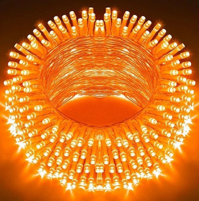 Illuminator 40 LEDs 12 m Orange Steady Bulb Rice Lights(Pack of 1)