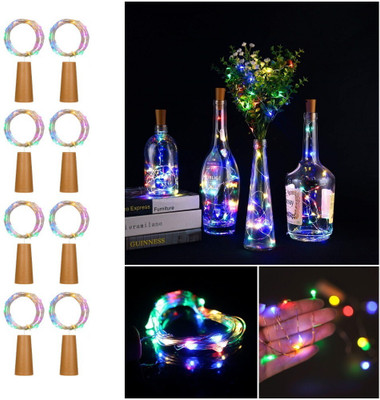 Styluge 20 LEDs 2 m Multicolor Steady String Rice Lights(Pack of 8)