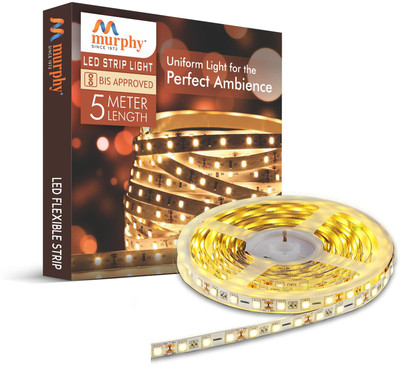 MURPHY 600 LEDs 5 m Yellow Steady Strip Rice Lights(Pack of 1)
