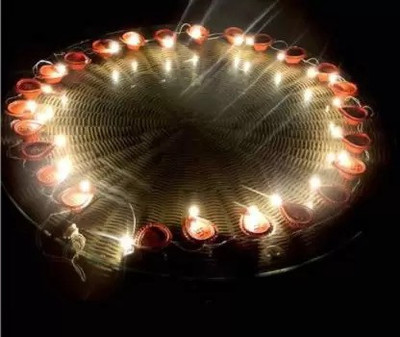 NIR JAY 21 LEDs 3.5 m Yellow Steady Diya Rice Lights(Pack of 1)