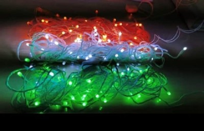 SEER 42 LEDs 12 m Orange, White, Green Steady String Rice Lights(Pack of 1)