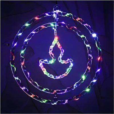 Kingdom 40 LEDs 1 m Multicolor Flickering Diya Rice Lights(Pack of 1)