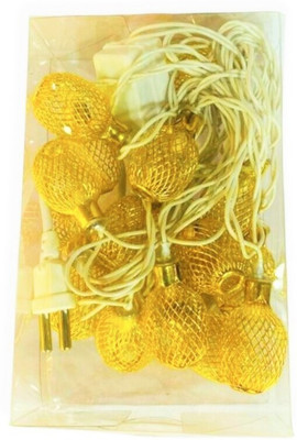 ADM 16 LEDs 4 m Yellow Steady Bulb Rice Lights(Pack of 1)