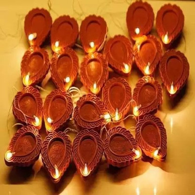 NIR JAY 21 LEDs 3.5 m Yellow Steady Diya Rice Lights(Pack of 1)
