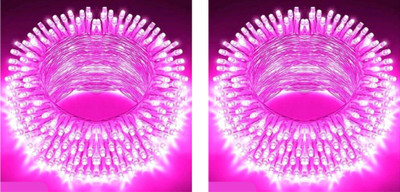 valora 40 LEDs 11 m Pink Steady String Rice Lights(Pack of 2)