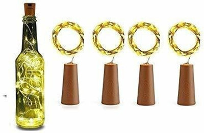 ikshana 20 LEDs 2 m Yellow Steady String Rice Lights(Pack of 4)