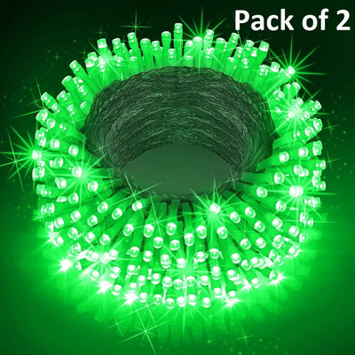 xenith 42 LEDs 12 m Green Steady String Rice Lights(Pack of 2)