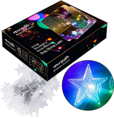 MIRADH 14 LEDs 3 m Multicolor Steady Star Rice Lights(Pack of 1)
