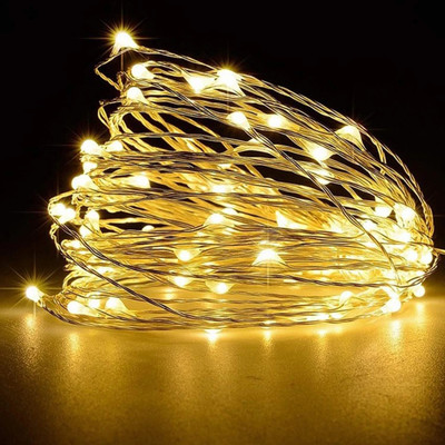 FIZZYTECH 30 LEDs 3 m Yellow Steady String Rice Lights(Pack of 2)