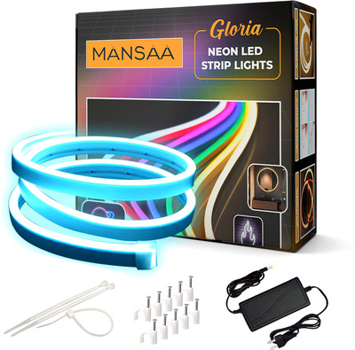 MANSAA 50 LEDs 5 m Blue Steady Strip Rice Lights(Pack of 1)